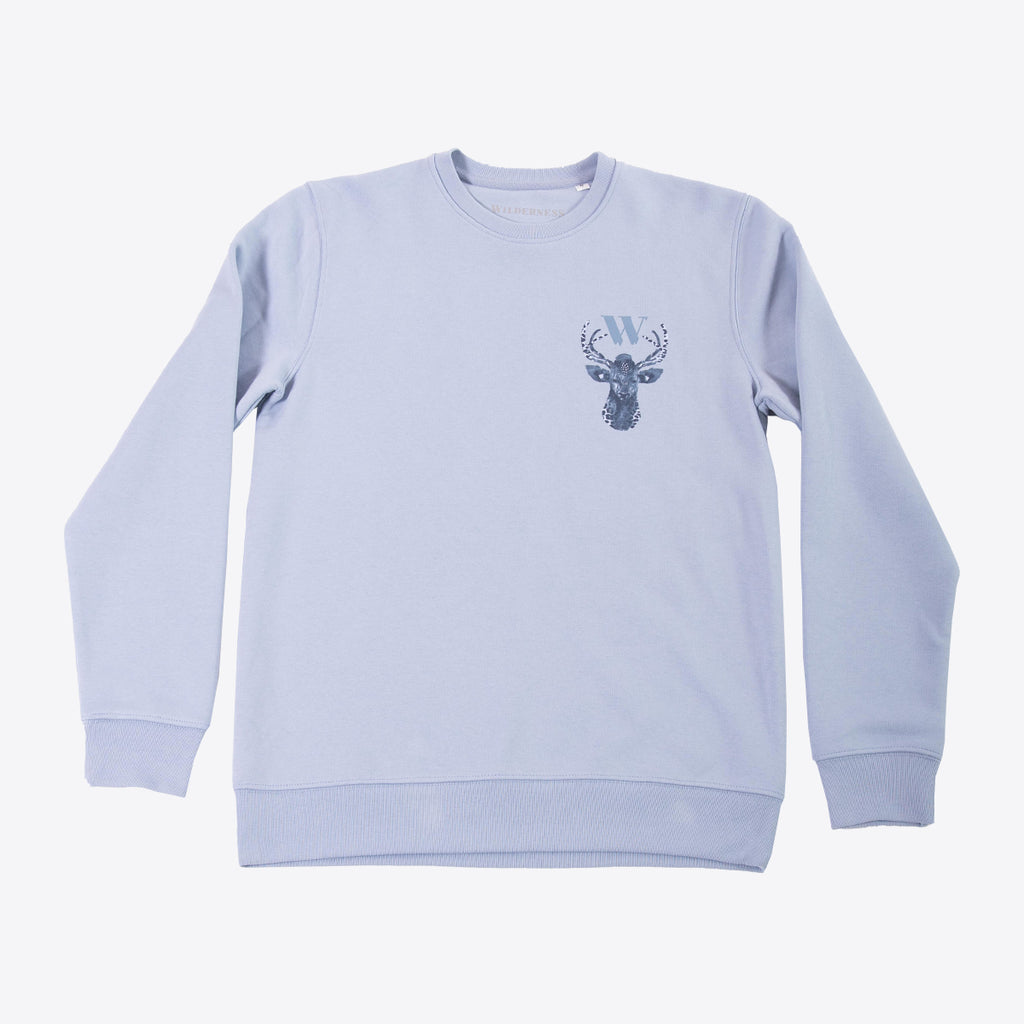 Wilderness Blue Sweatshirt Deer